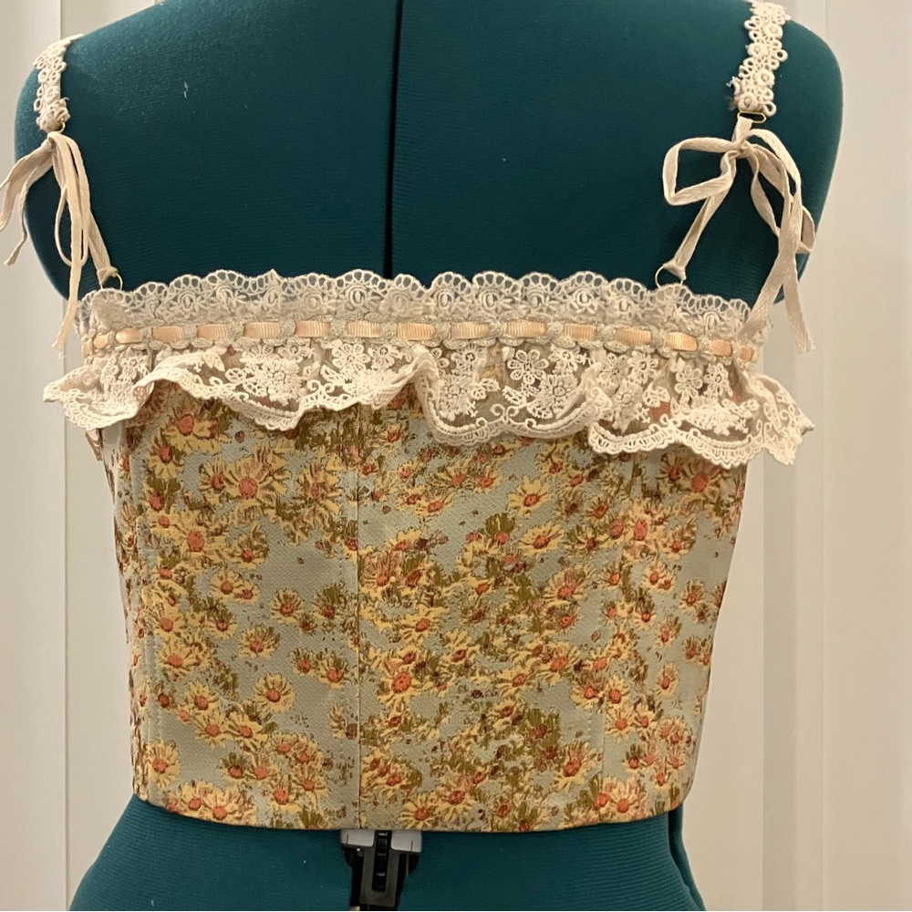 NWT Lacemade Van Gogh Sunflower Corset in XL - Picture 10 of 11